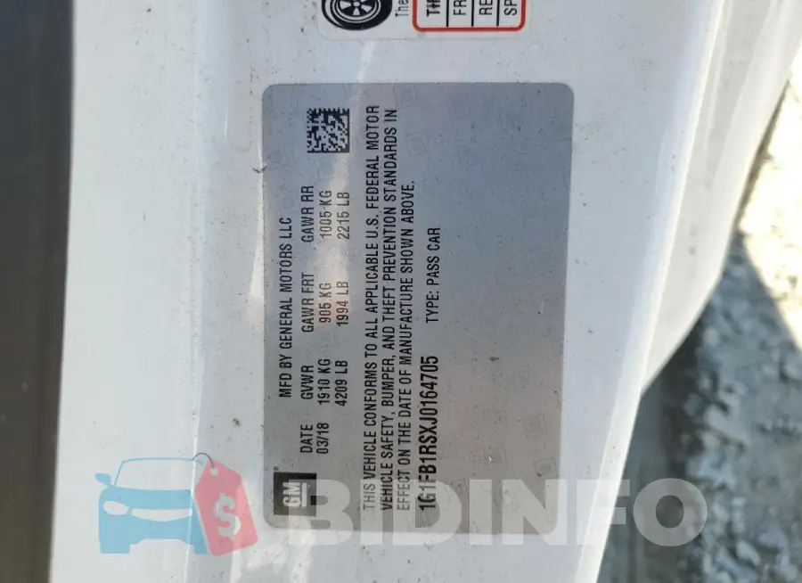 1G1FB1RSXJ0164705 Photo# 12