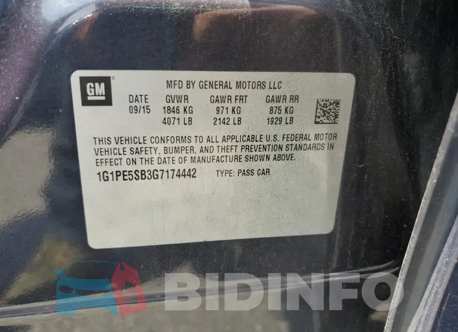 1G1PE5SB3G7174442 Photo# 12