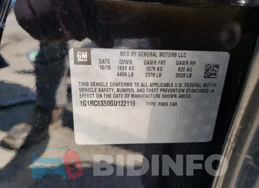 1G1RC6S50GU122119 Photo# 12