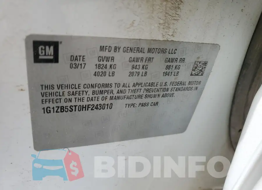 1G1ZB5ST0HF243010 Photo# 12