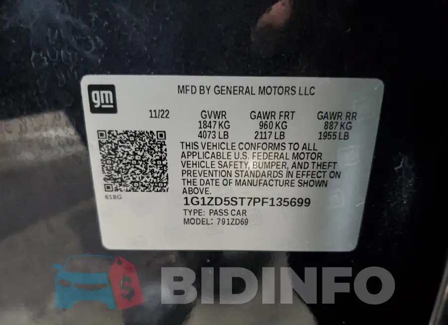 1G1ZD5ST7PF135699 Photo# 12