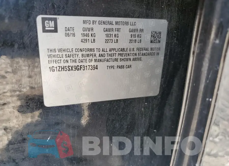1G1ZH5SX9GF317394 Photo# 12