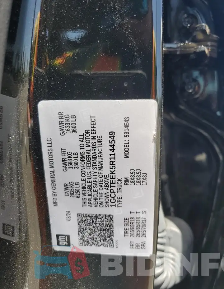1GCPTEEK5R1144549 Photo# 13