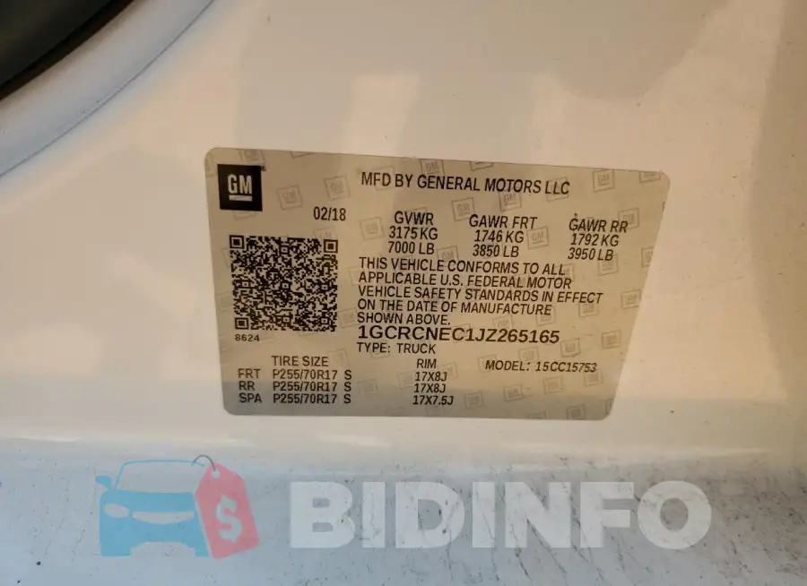 1GCRCNEC1JZ265165 Photo# 12