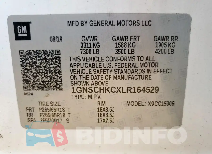 1GNSCHKCXLR164529 Photo# 13