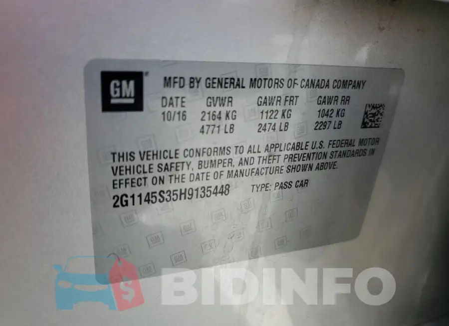 2G1145S35H9135448 Photo# 13