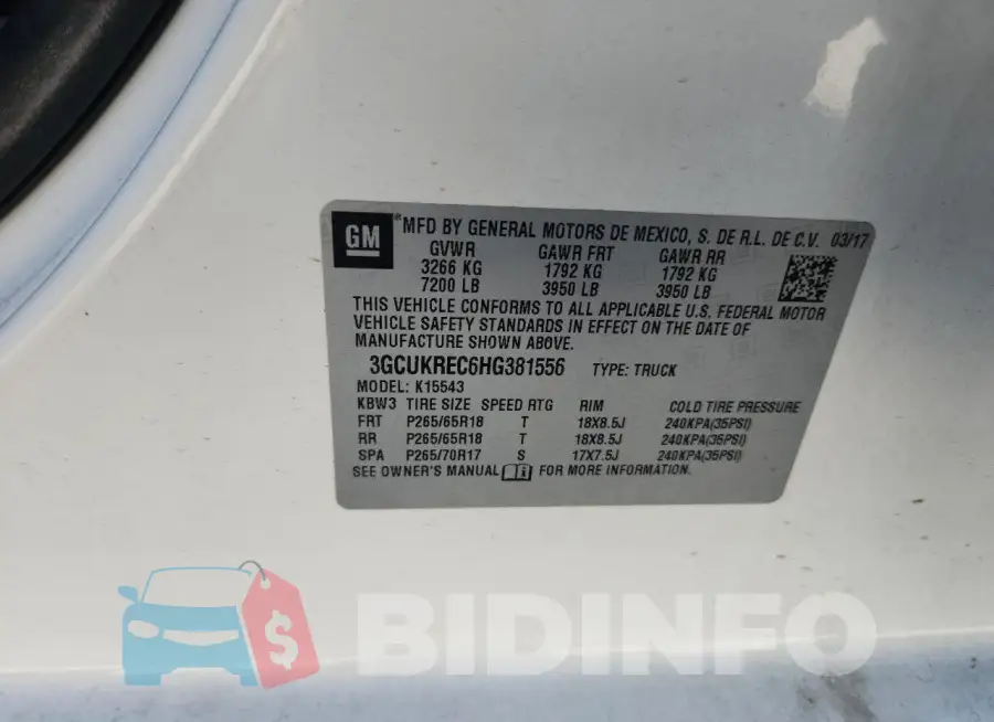 3GCUKREC6HG381556 Photo# 12