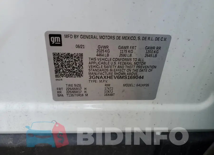 3GNAXHEV6MS169044 Photo# 13