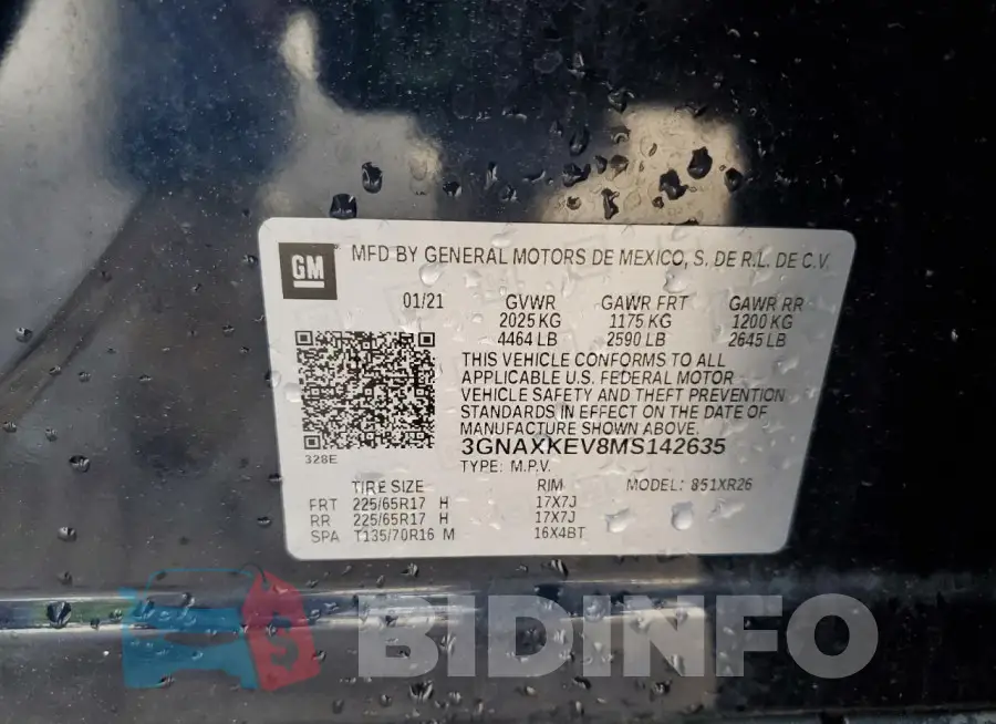3GNAXKEV8MS142635 Photo# 13