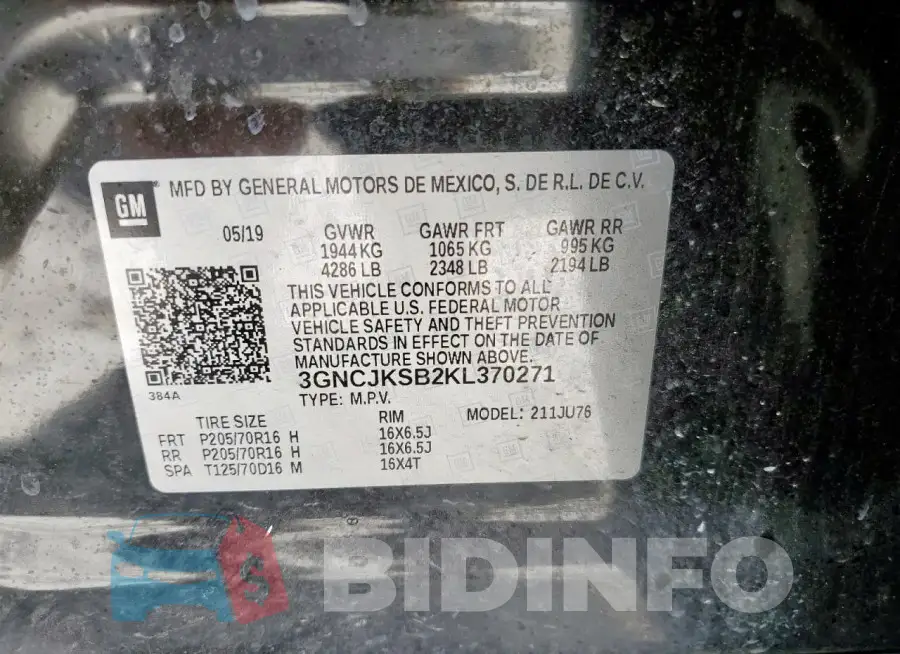 3GNCJKSB2KL370271 Photo# 13