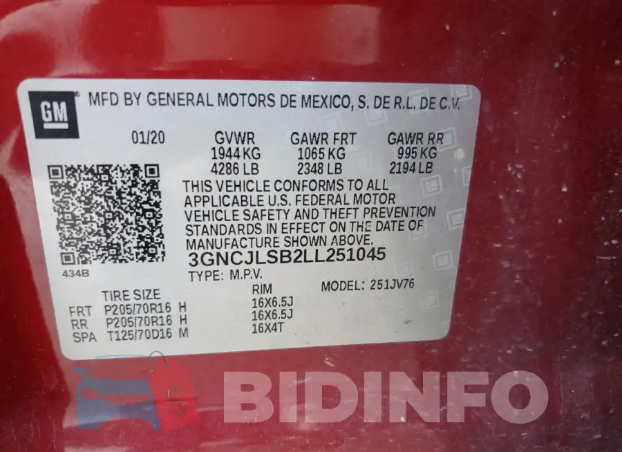 3GNCJLSB2LL251045 Photo# 14