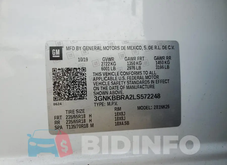 3GNKBBRA2LS572248 Photo# 12