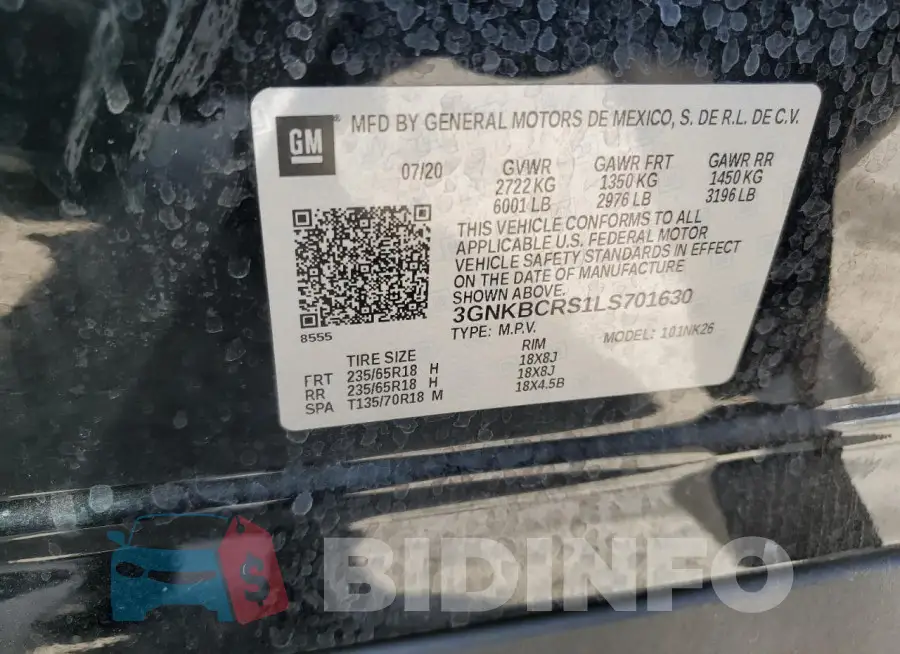 3GNKBCRS1LS701630 Photo# 13