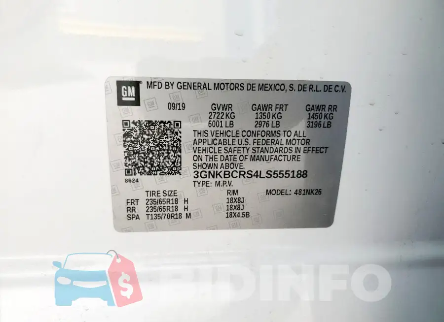 3GNKBCRS4LS555188 Photo# 14