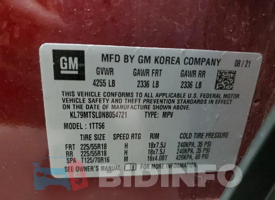 KL79MTSL0NB054721 Photo# 13
