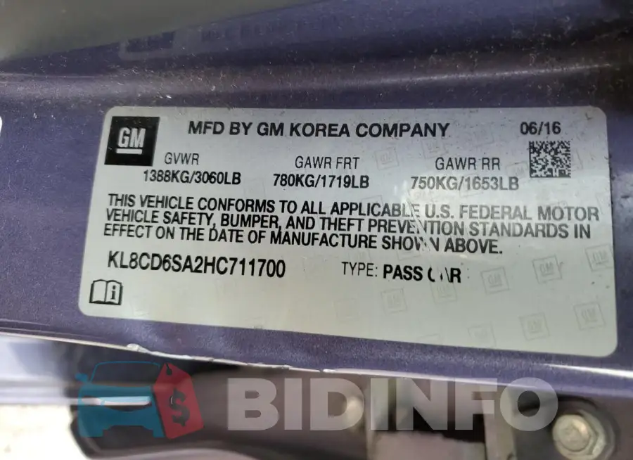 KL8CD6SA2HC711700 Photo# 12