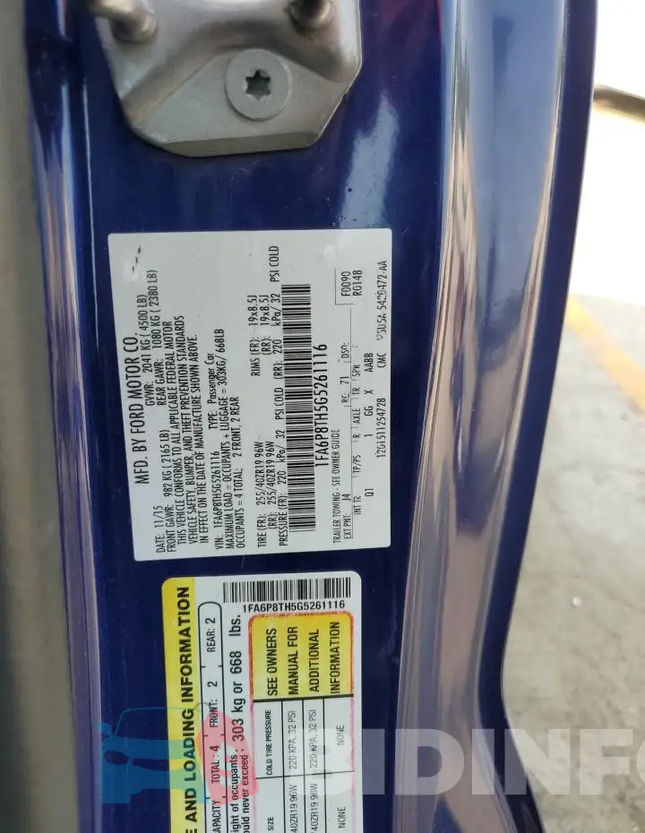 1FA6P8TH5G5261116 Photo# 12