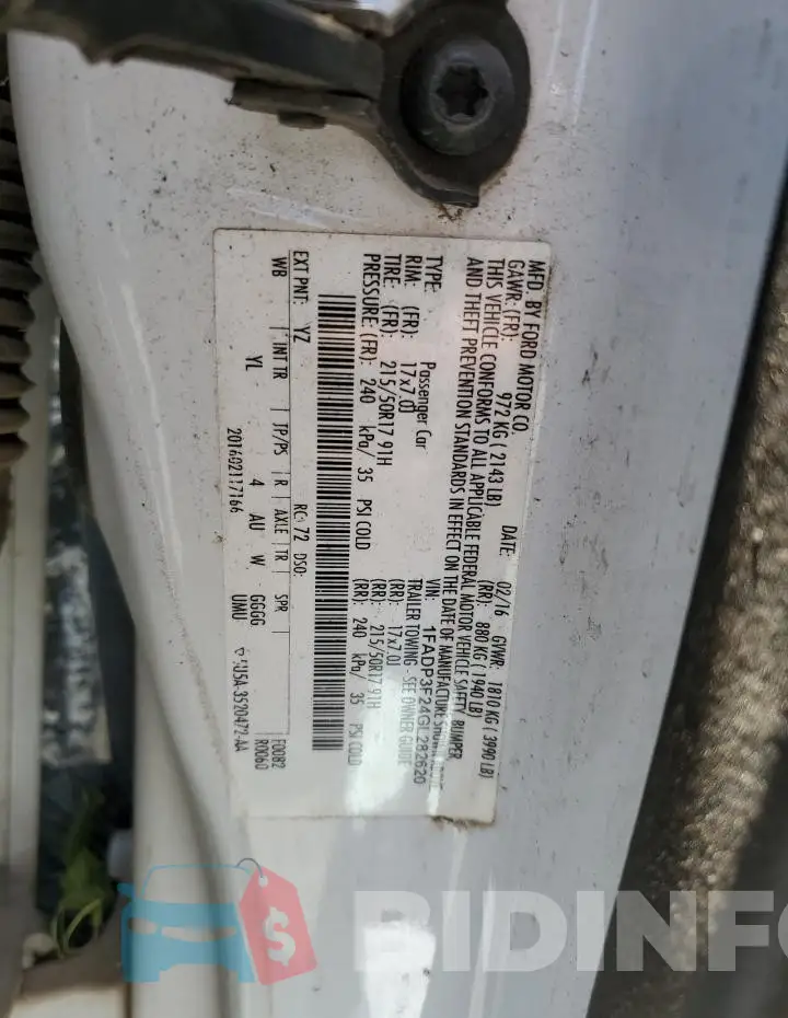 1FADP3F24GL282620 Photo# 12