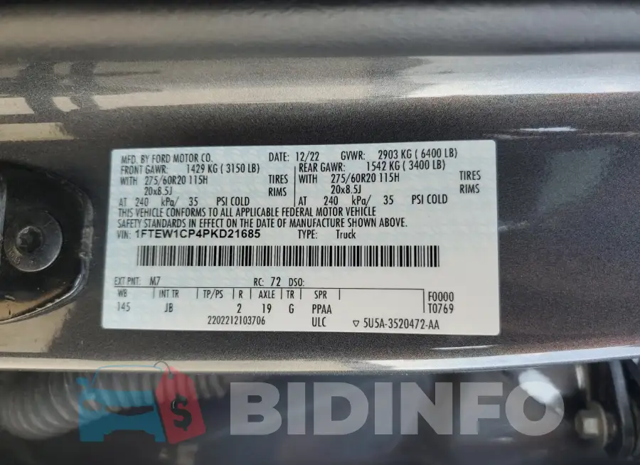 1FTEW1CP4PKD21685 Photo# 12
