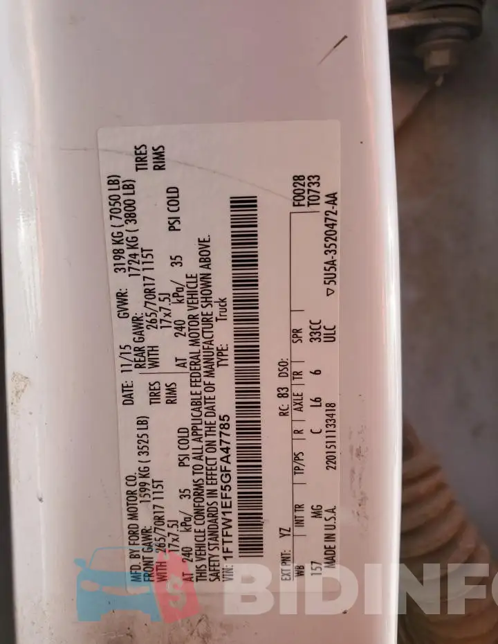 1FTFW1EF5GFA47785 Photo# 12