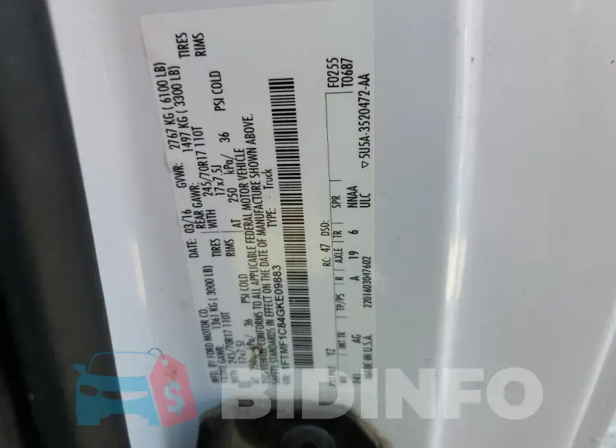1FTMF1C84GKE09883 Photo# 12
