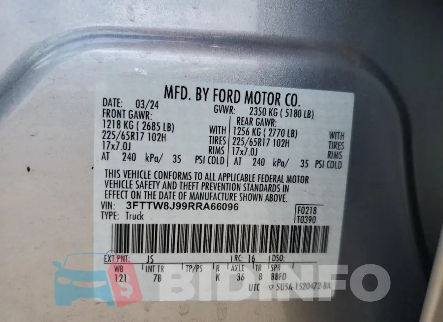 3FTTW8J99RRA66096 Photo# 12