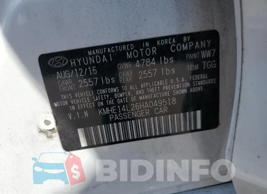 KMHE14L26HA049518 Photo# 13