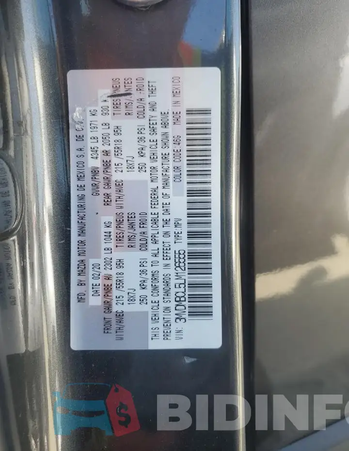 3MVDMBCL5LM126555 Photo# 14