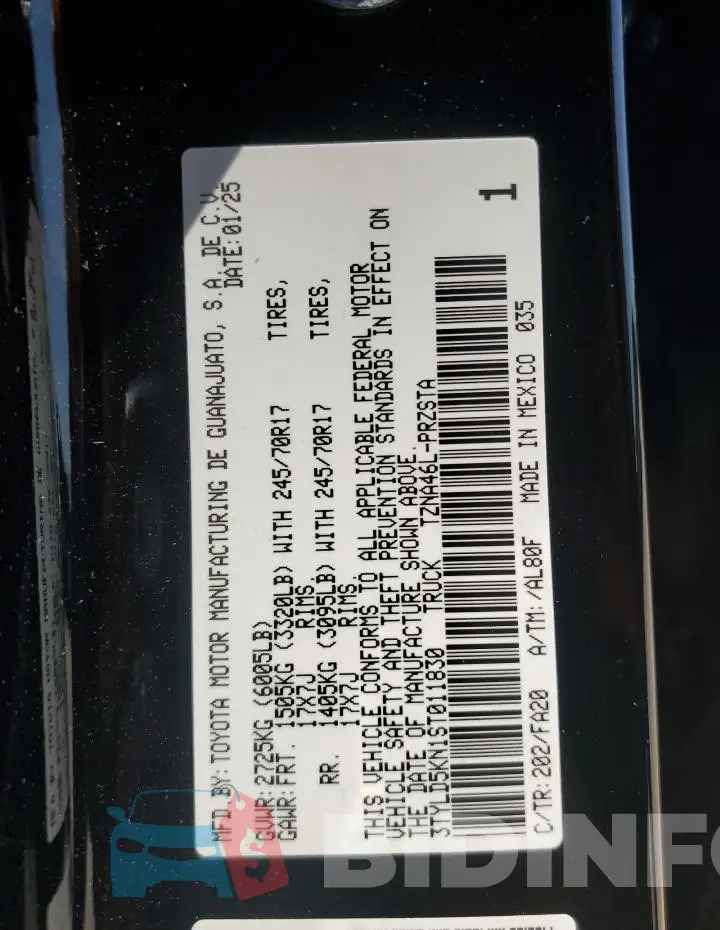 3TYLD5KN1ST011830 Photo# 12