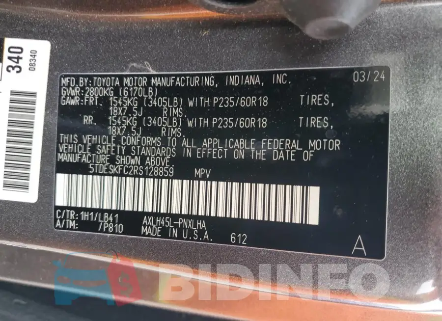 5TDESKFC2RS128859 Photo# 13