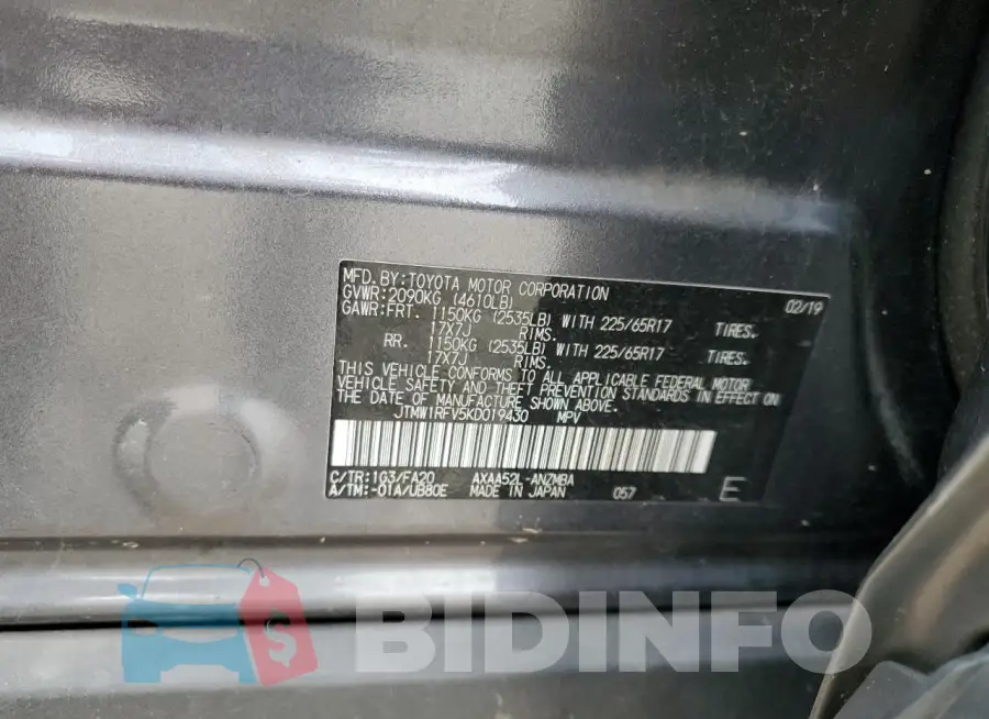 JTMW1RFV5KD019430 Photo# 13