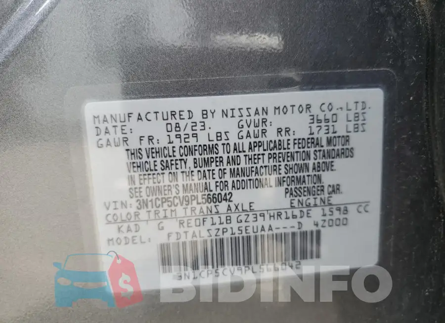 3N1CP5CV9PL566042 Photo# 14