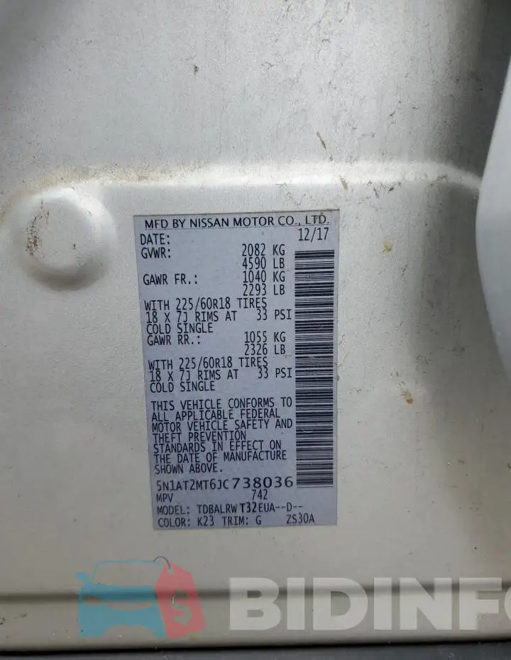 5N1AT2MT6JC738036 Photo# 14