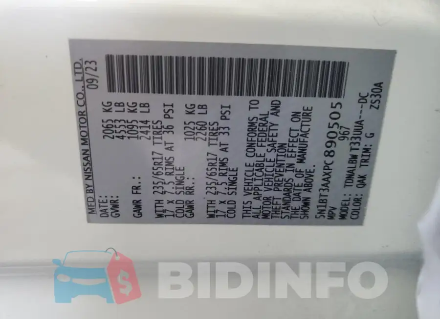 5N1BT3AAXPC890505 Photo# 14