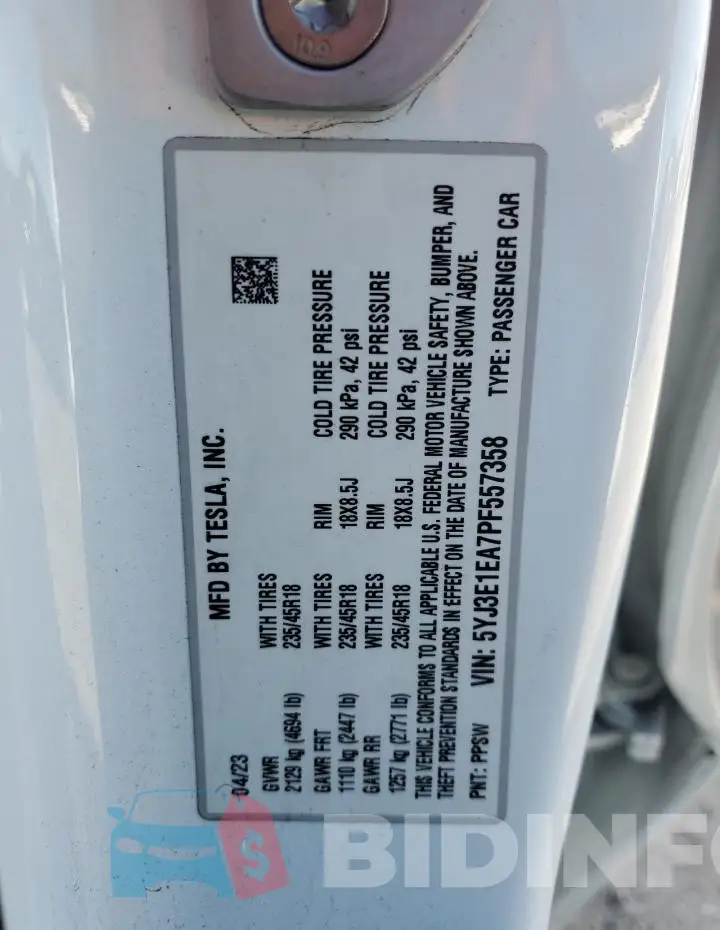 5YJ3E1EA7PF557358 Photo# 13