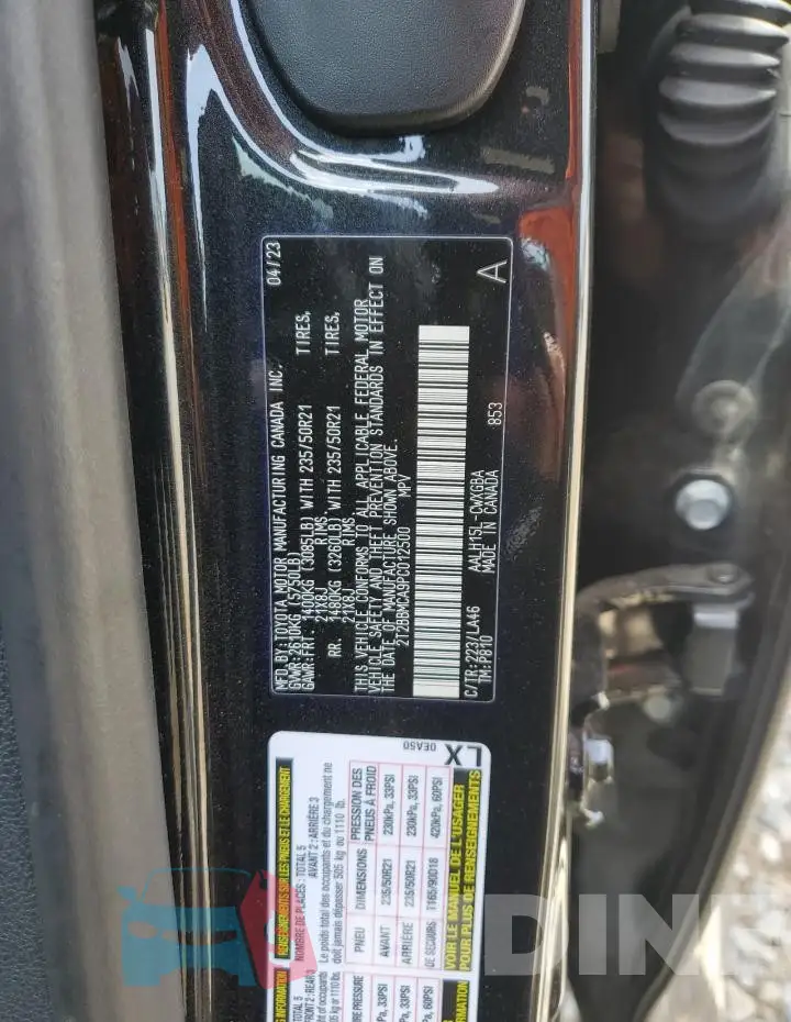 2T2BBMCA9PC012500 Photo# 14