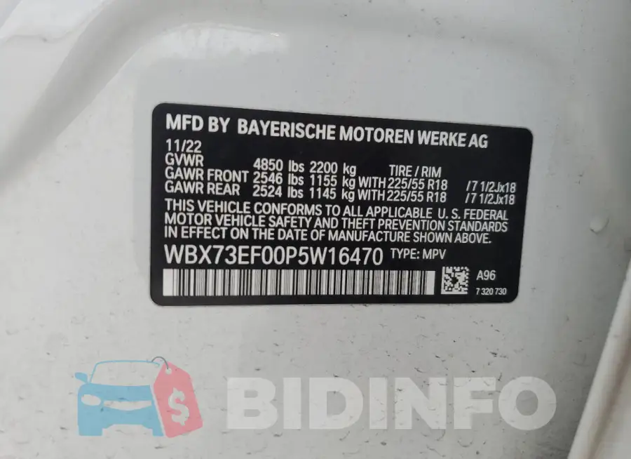 WBX73EF00P5W16470 Photo# 14