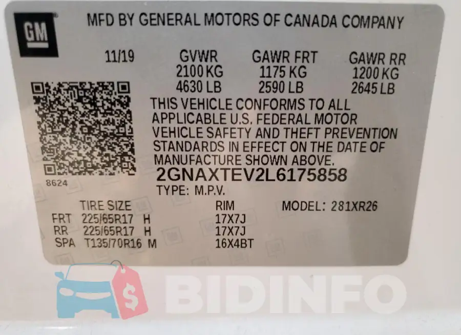 2GNAXTEV2L6175858 Photo# 13