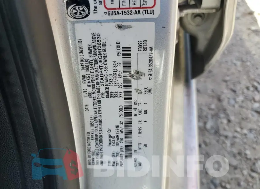 3FADP4TJ8GM136530 Photo# 12