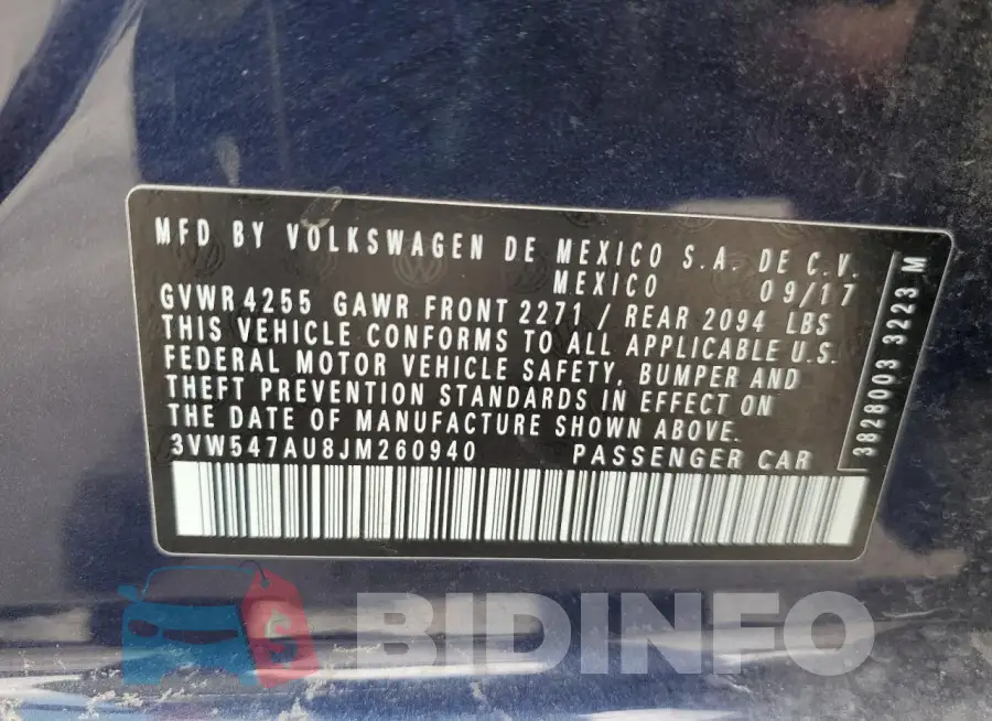 3VW547AU8JM260940 Photo# 12