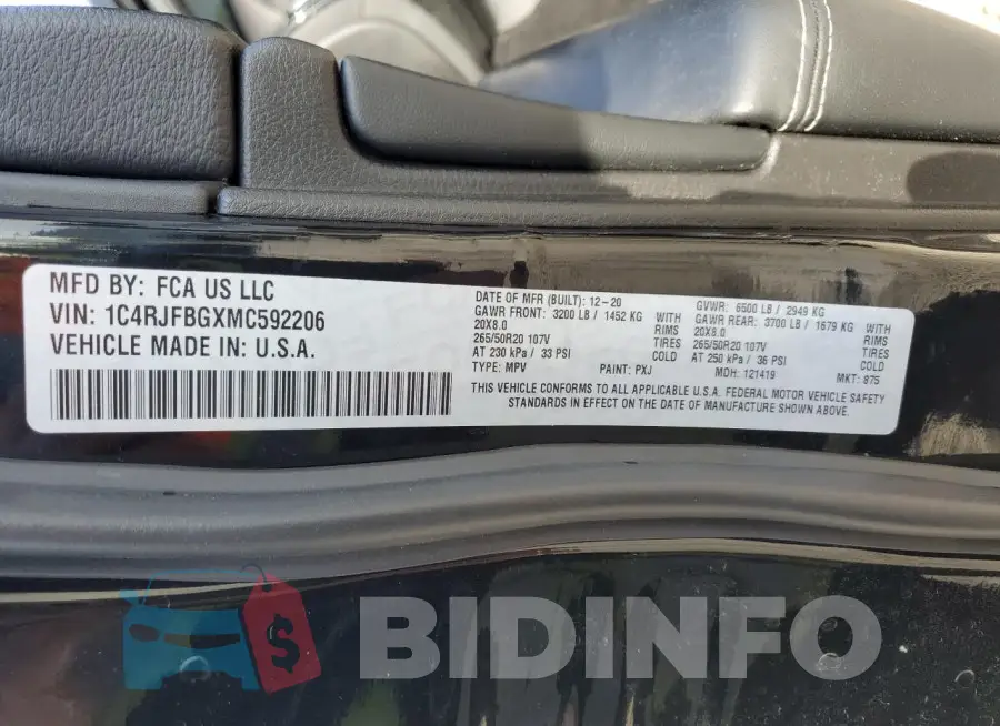1C4RJFBGXMC592206 Photo# 13