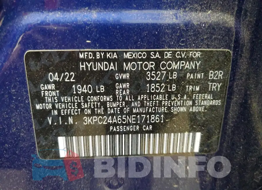 3KPC24A65NE171861 Photo# 12