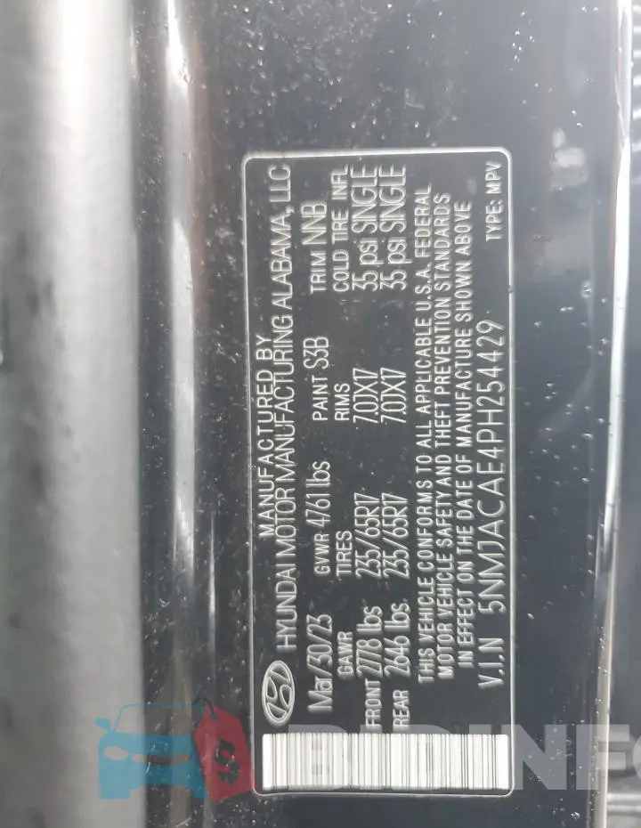 5NMJACAE4PH254429 Photo# 14