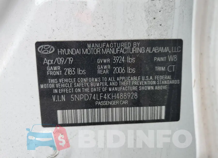 5NPD74LF4KH488928 Photo# 12