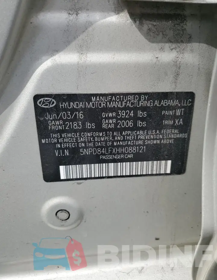 5NPD84LFXHH088121 Photo# 13