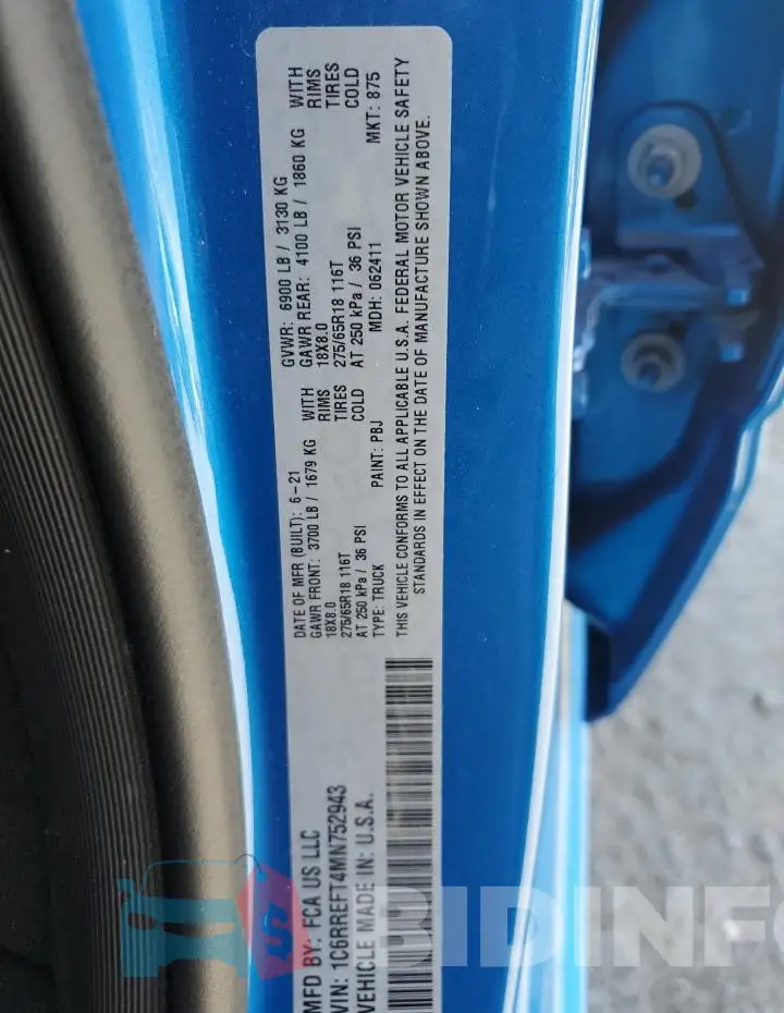 1C6RREFT4MN752943 Photo# 12