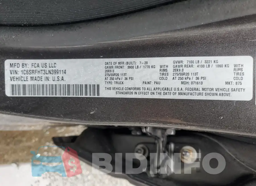 1C6SRFHT3LN399114 Photo# 14