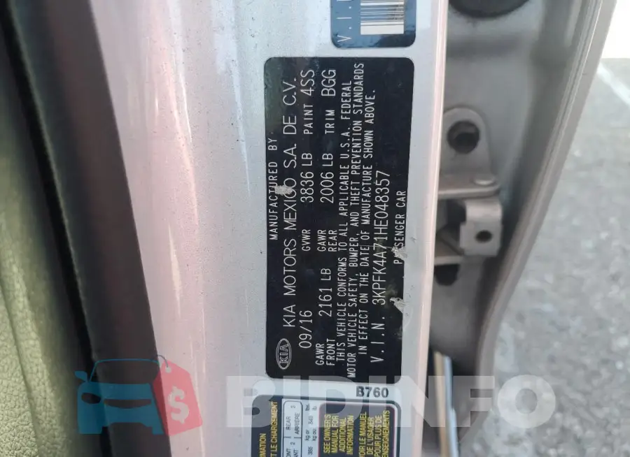 3KPFK4A71HE048357 Photo# 13