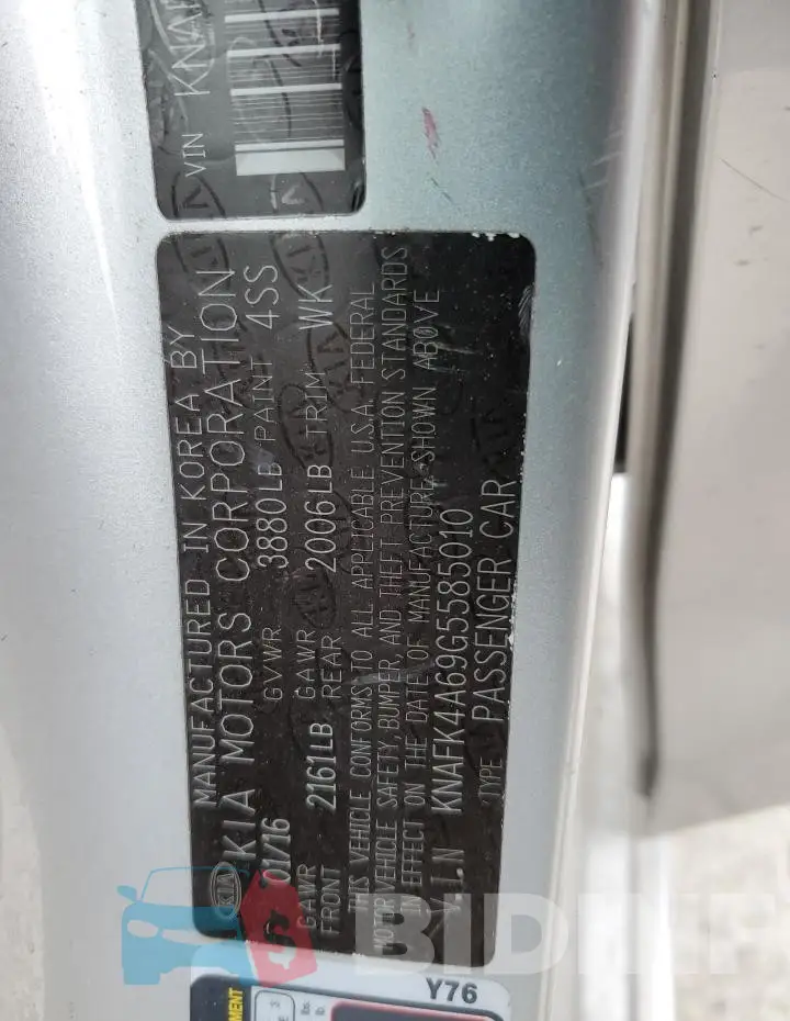 KNAFK4A69G5585010 Photo# 13