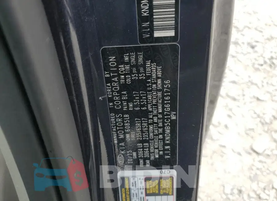 KNDMB5C17G6161756 Photo# 13